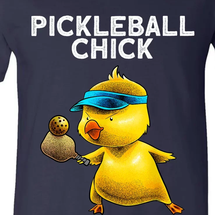 Funny Pickleball Art For Women Paddle Sport Chick Lover V-Neck T-Shirt