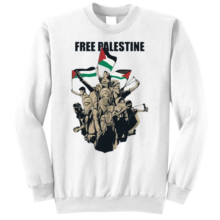 Free Palestine Arabic Flag Sweatshirt