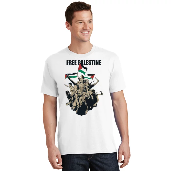 Free Palestine Arabic Flag T-Shirt