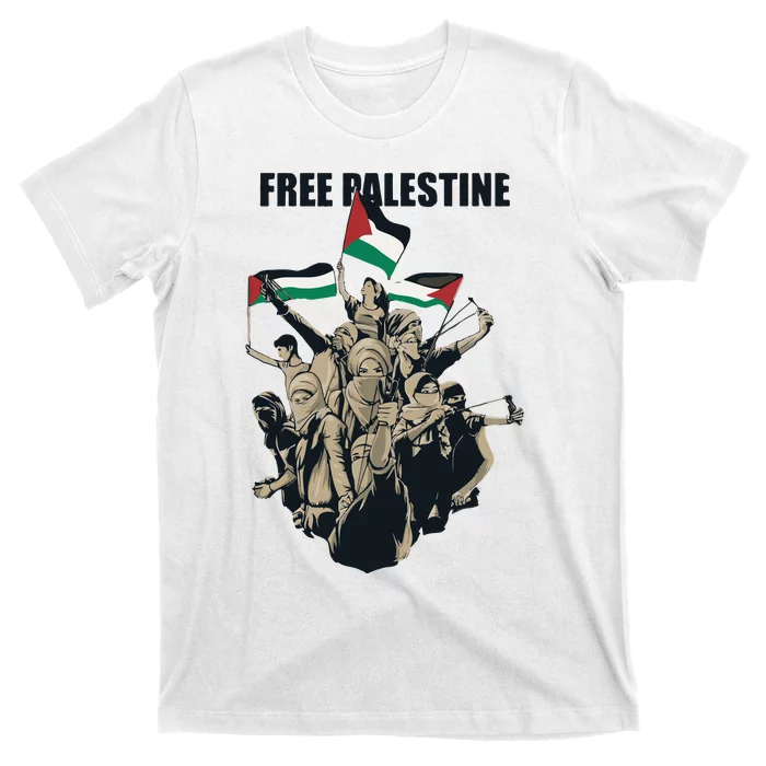 Free Palestine Arabic Flag T-Shirt