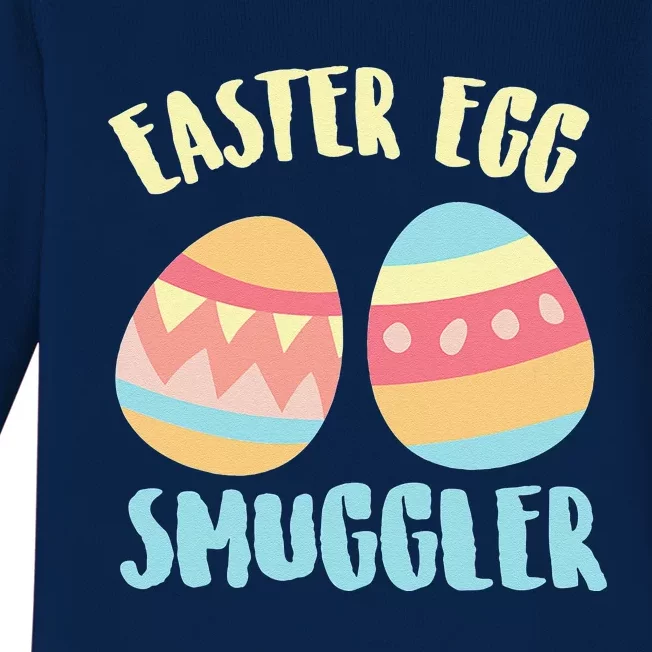 Funny Pregnancy Announcement Easter Egg Smuggler Baby Long Sleeve Bodysuit