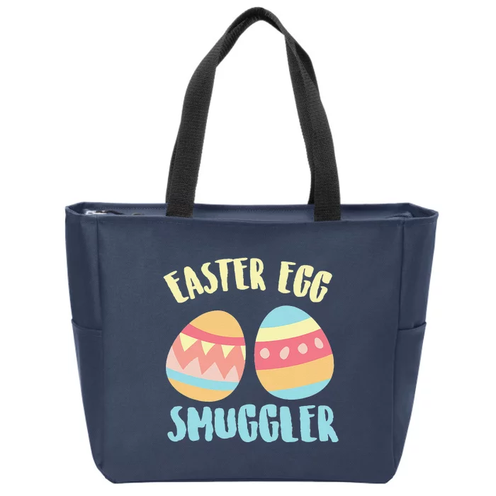 Funny Pregnancy Announcement Easter Egg Smuggler Zip Tote Bag