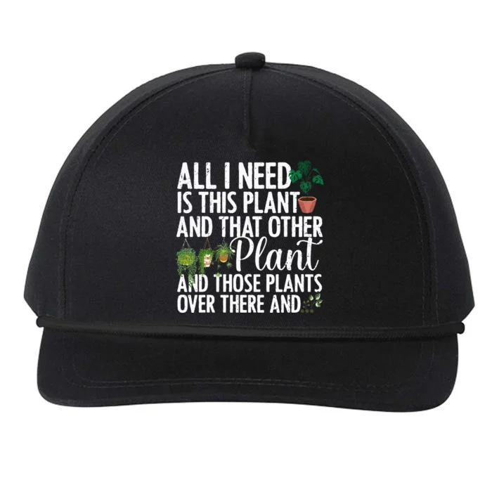 Funny Plant Art Gardening Plant Lover Gardener Snapback Five-Panel Rope Hat