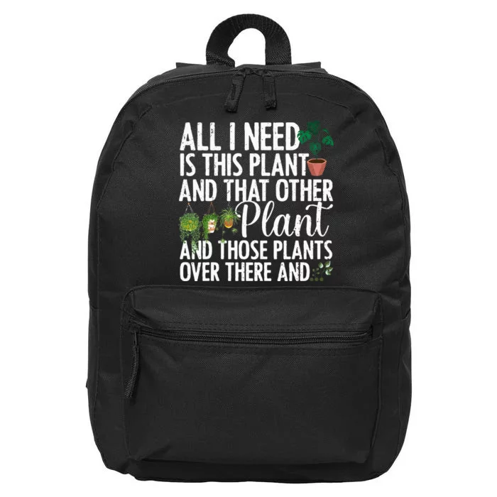 Funny Plant Art Gardening Plant Lover Gardener 16 in Basic Backpack