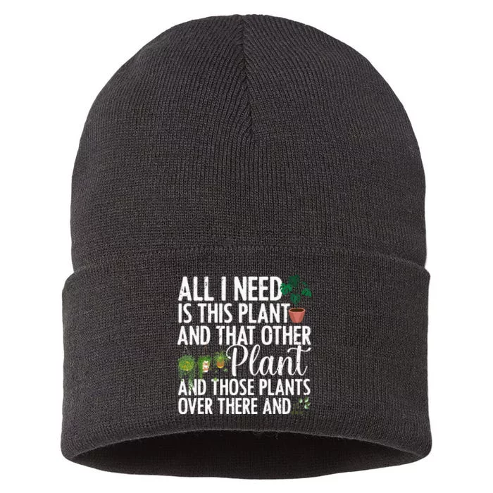 Funny Plant Art Gardening Plant Lover Gardener Sustainable Knit Beanie