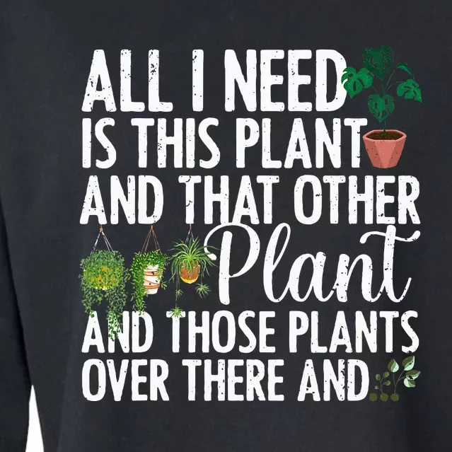 Funny Plant Art Gardening Plant Lover Gardener Cropped Pullover Crew