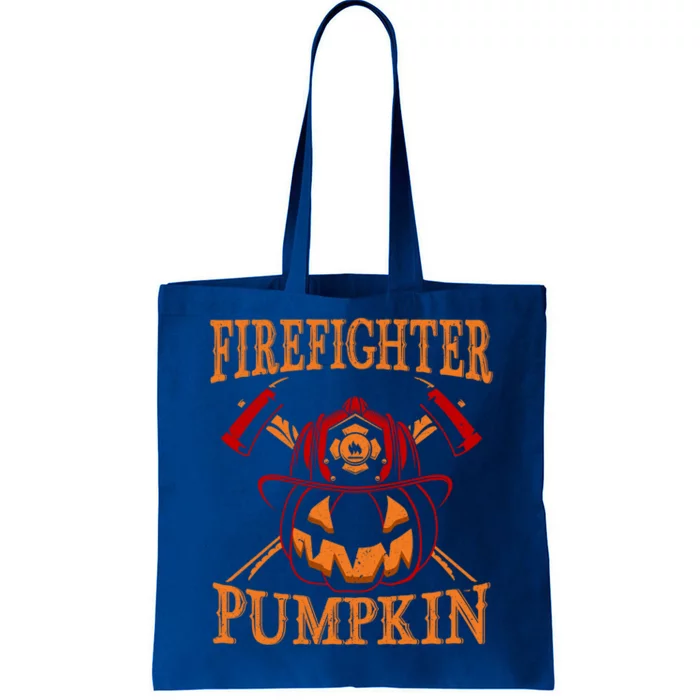 Firefighter Pumpkin And Firefighter Halloween Costume Gift Tote Bag