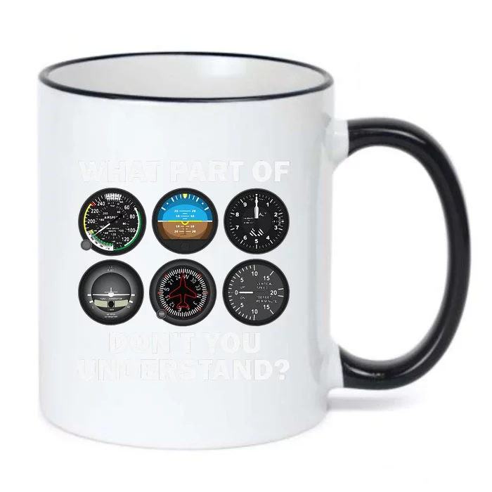 Funny Pilot Art Aviation Airline Pilot Instruments Black Color Changing Mug