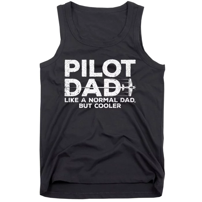 Funny Pilot Art For Dad Men Aviation Airplane Aircraft Pilot Tank Top