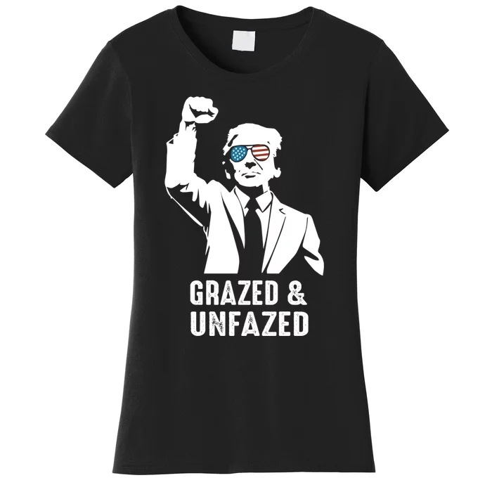 Fist Pump American Patriot Grazed And Unfazed Women's T-Shirt