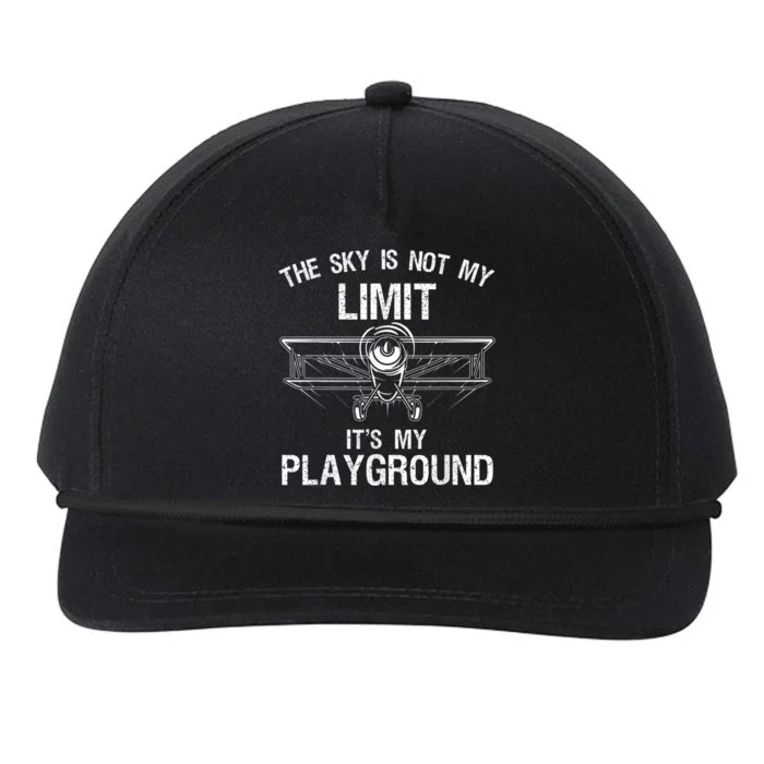 Funny Pilot Art For Men Women Airplane Pilot Aviation Snapback Five-Panel Rope Hat