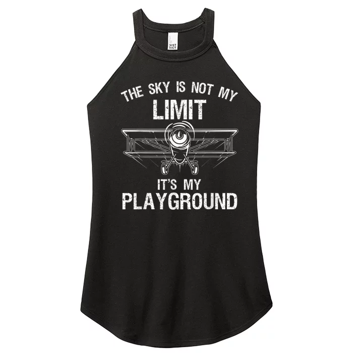 Funny Pilot Art For Men Women Airplane Pilot Aviation Women’s Perfect Tri Rocker Tank