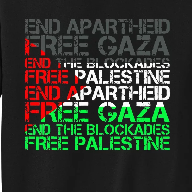 Free Palestine Arabic Palestine Gaza Jerusalem Support Flag Sweatshirt