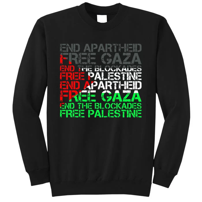 Free Palestine Arabic Palestine Gaza Jerusalem Support Flag Sweatshirt