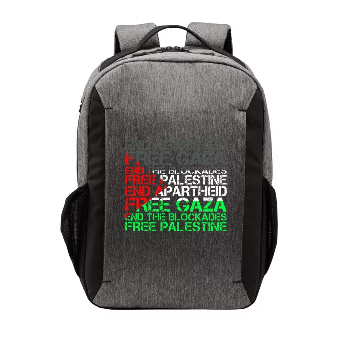 Free Palestine Arabic Palestine Gaza Jerusalem Support Flag Vector Backpack