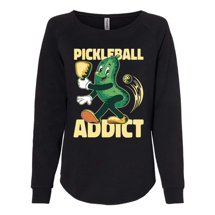 Funny Pickleball Addict Womens California Wash Sweatshirt