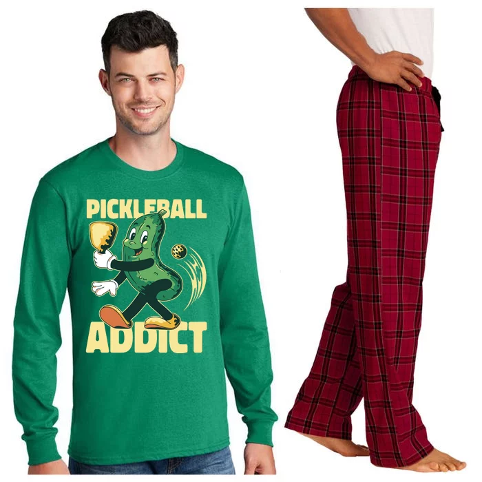 Funny Pickleball Addict Long Sleeve Pajama Set