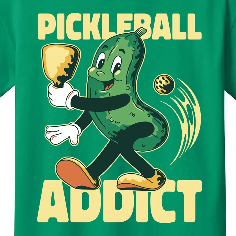 Funny Pickleball Addict Kids T-Shirt