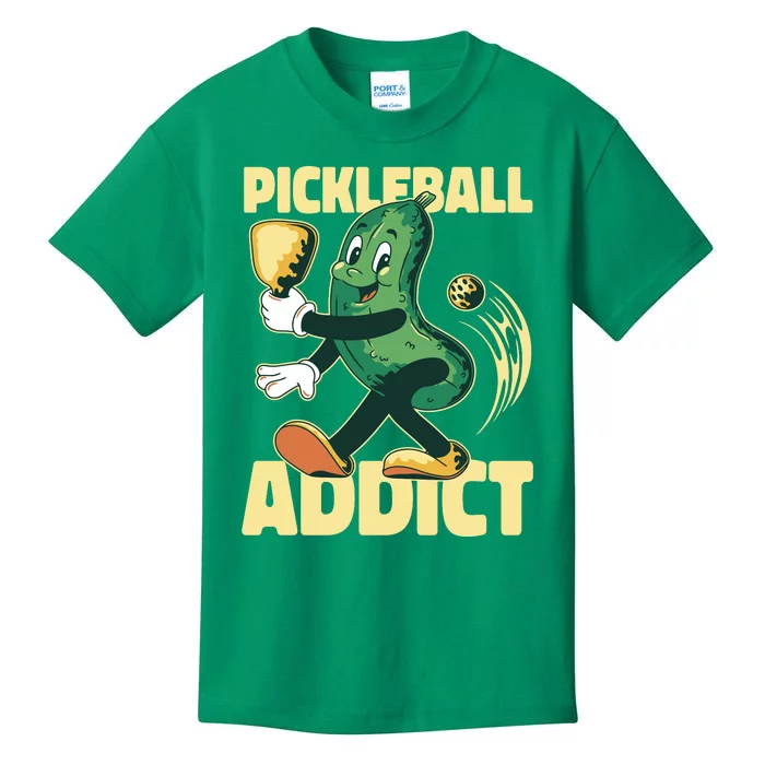 Funny Pickleball Addict Kids T-Shirt