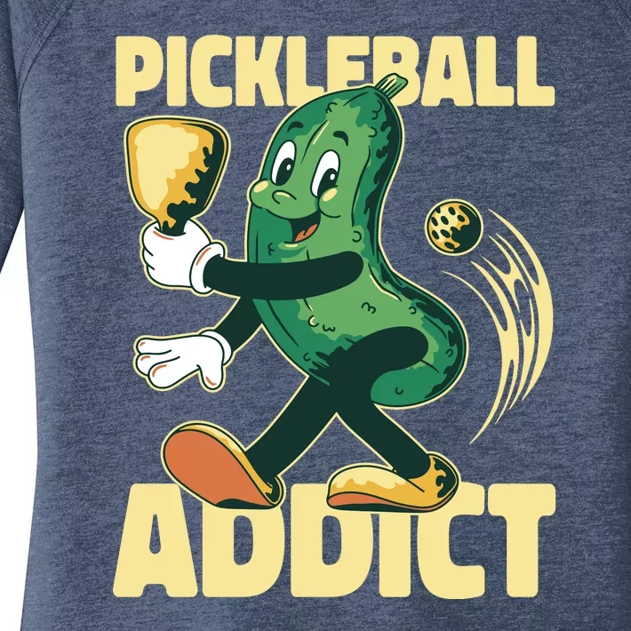 Funny Pickleball Addict Women's Perfect Tri Tunic Long Sleeve Shirt