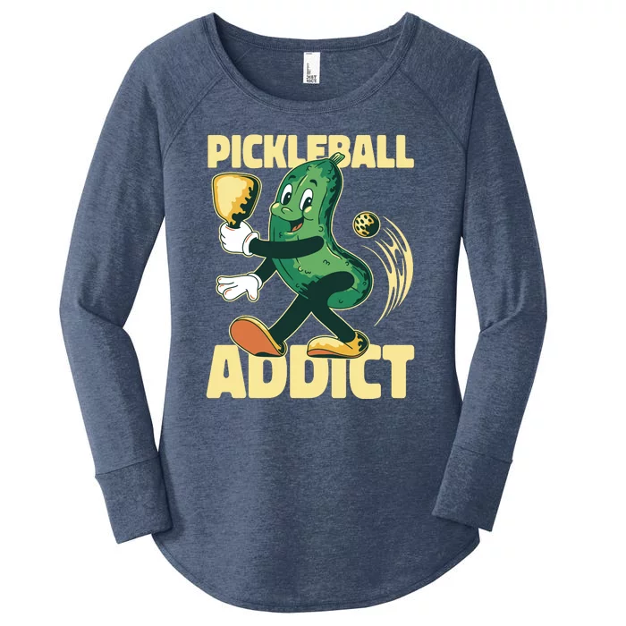 Funny Pickleball Addict Women's Perfect Tri Tunic Long Sleeve Shirt