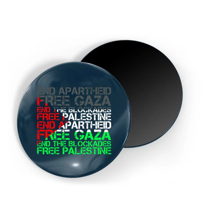 Free Palestine Arabic Palestine Gaza Jerusalem Support Flag Magnet