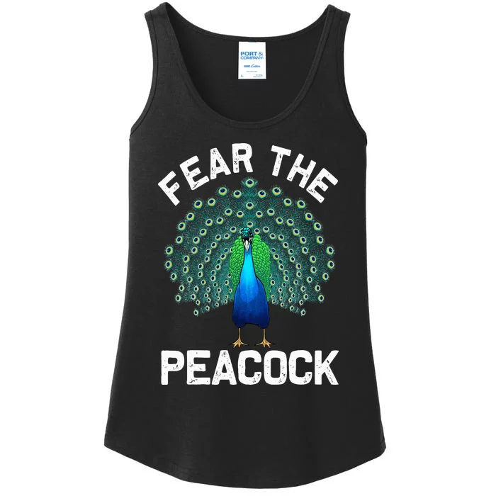 Funny Peacock Art For  Colorful Peacock Bird Lover Ladies Essential Tank