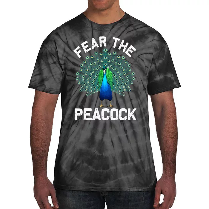 Funny Peacock Art For  Colorful Peacock Bird Lover Tie-Dye T-Shirt