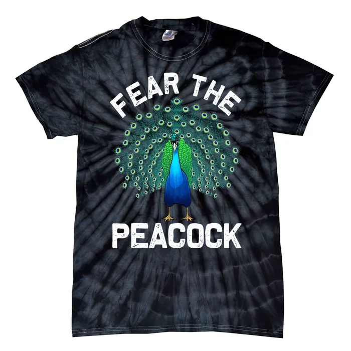 Funny Peacock Art For  Colorful Peacock Bird Lover Tie-Dye T-Shirt