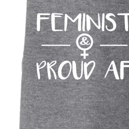 Feminist Proud Af Rights Cute Gift Feminism Gift Doggie 3-End Fleece Hoodie