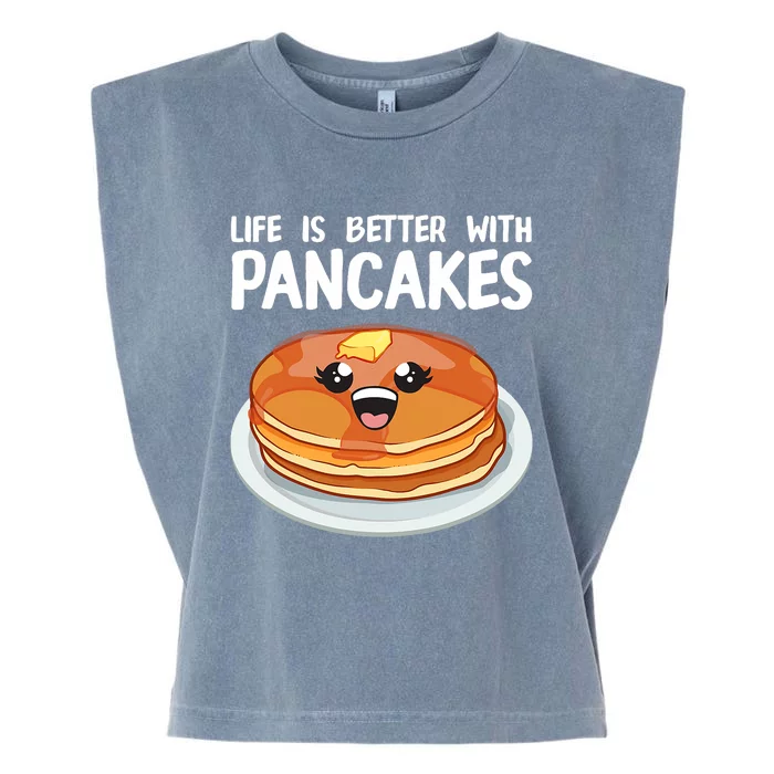 Funny Pancakes Art Brunch Breakfast Pancake Maker Garment-Dyed Women's Muscle Tee