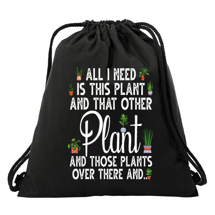 Funny Plant Art For Gardening Plant Lover Gardener Drawstring Bag