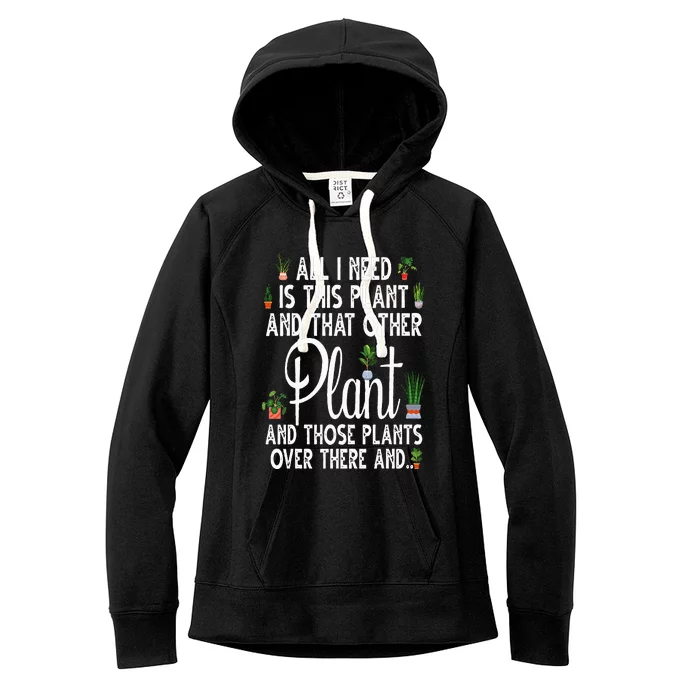 Funny Plant Art For Gardening Plant Lover Gardener Women's Fleece Hoodie