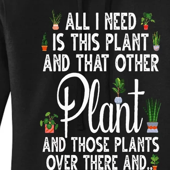 Funny Plant Art For Gardening Plant Lover Gardener Women's Pullover Hoodie