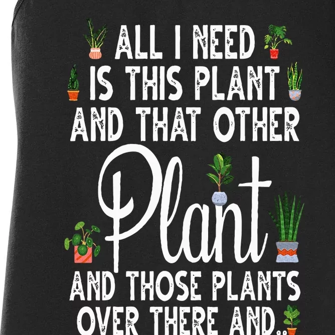 Funny Plant Art For Gardening Plant Lover Gardener Women's Racerback Tank