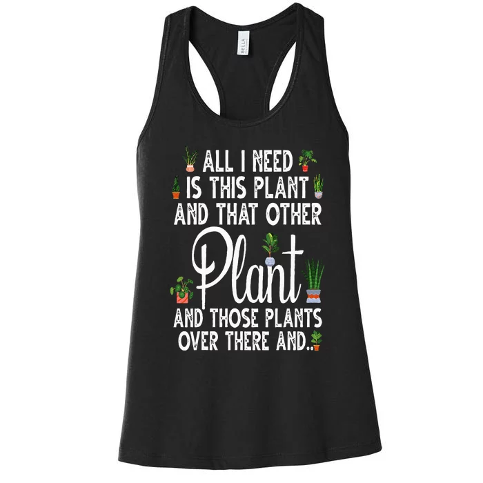 Funny Plant Art For Gardening Plant Lover Gardener Women's Racerback Tank