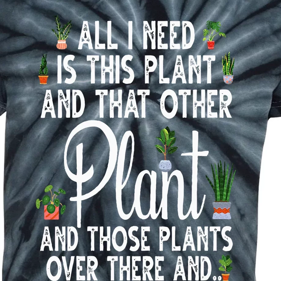 Funny Plant Art For Gardening Plant Lover Gardener Kids Tie-Dye T-Shirt