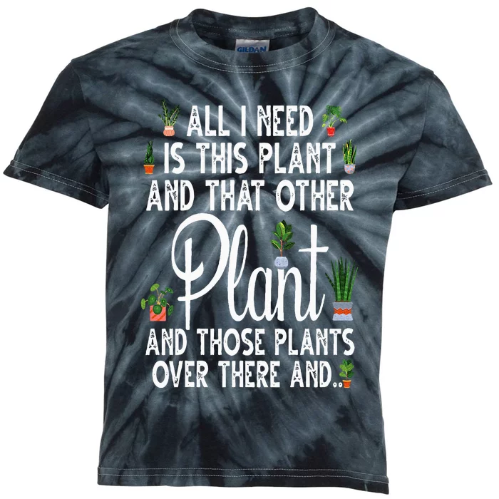 Funny Plant Art For Gardening Plant Lover Gardener Kids Tie-Dye T-Shirt