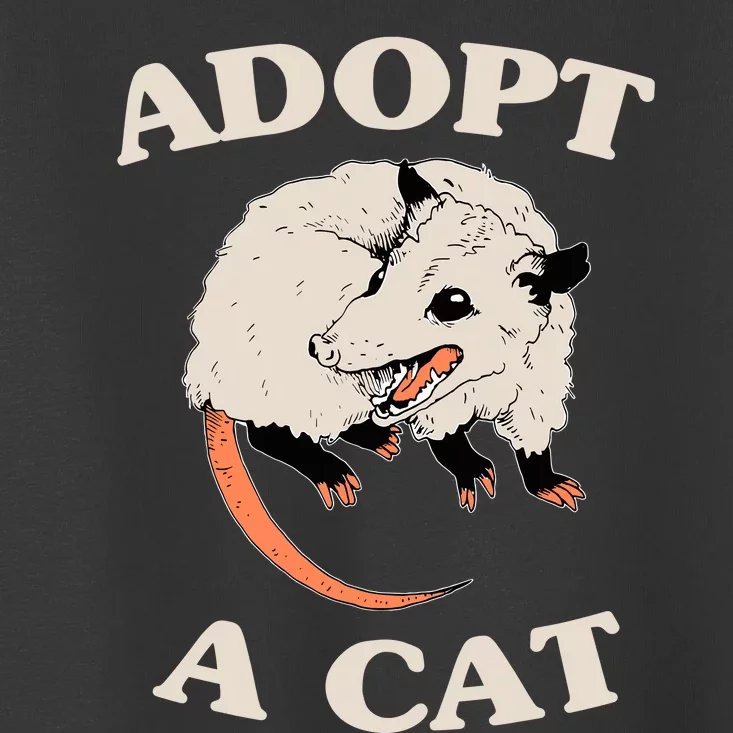 Funny Possum Adopt A Cat Cute Opossums Team Trash Vibes Toddler T-Shirt