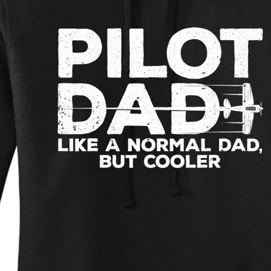 Funny Pilot Art For Dad Aviation Airplane Aircraft Pilot Women's Pullover Hoodie