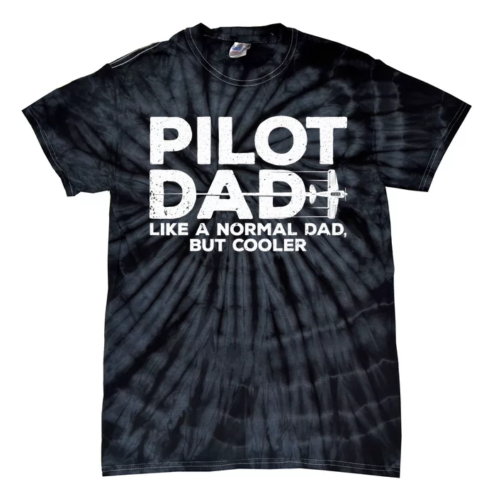 Funny Pilot Art For Dad Aviation Airplane Aircraft Pilot Tie-Dye T-Shirt