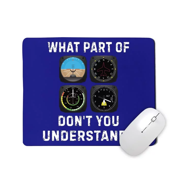 Funny Pilot Airplane Aviation Airline Pilot Instruts Gift Mousepad