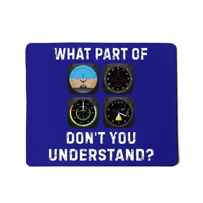 Funny Pilot Airplane Aviation Airline Pilot Instruts Gift Mousepad