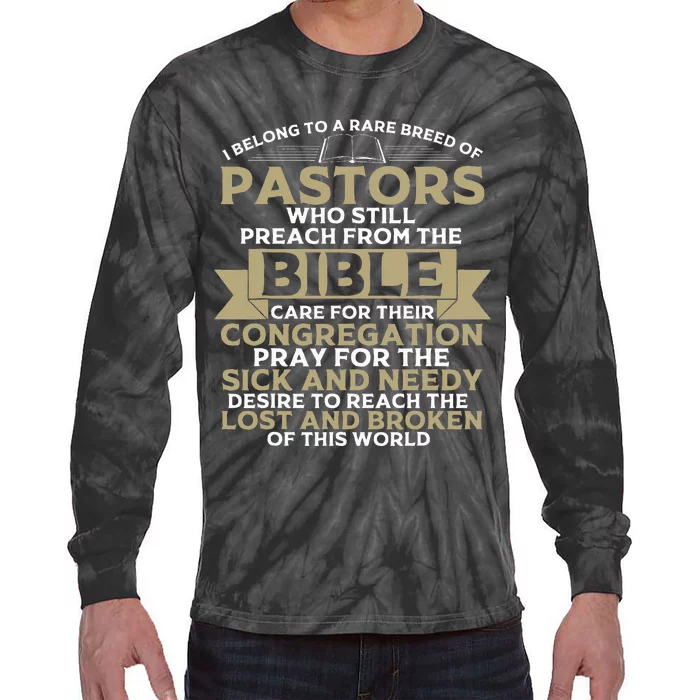 Funny Pastor Appreciation Gift Christian Preacher Tie-Dye Long Sleeve Shirt