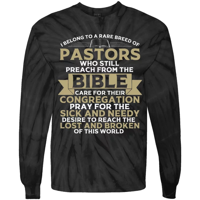 Funny Pastor Appreciation Gift Christian Preacher Tie-Dye Long Sleeve Shirt