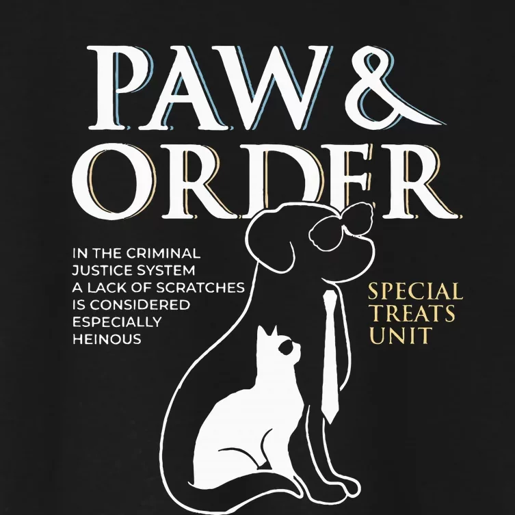 Funny Paw And Order Special Treats Unit Training Women's Crop Top Tee