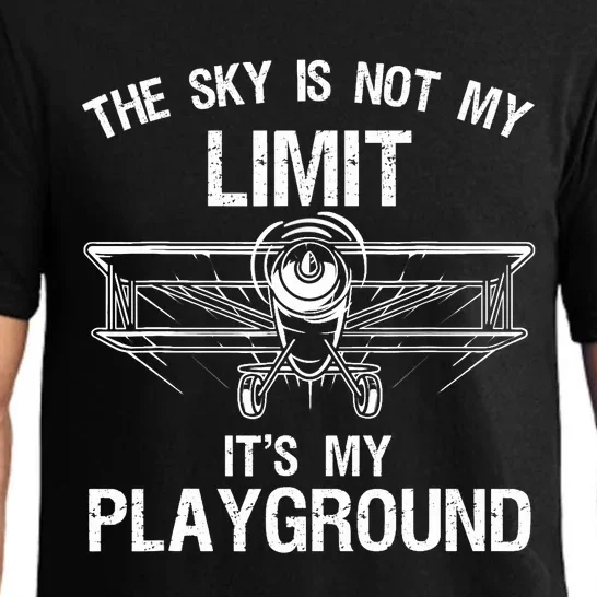 Funny Pilot Art For Airplane Pilot Aviation Pajama Set