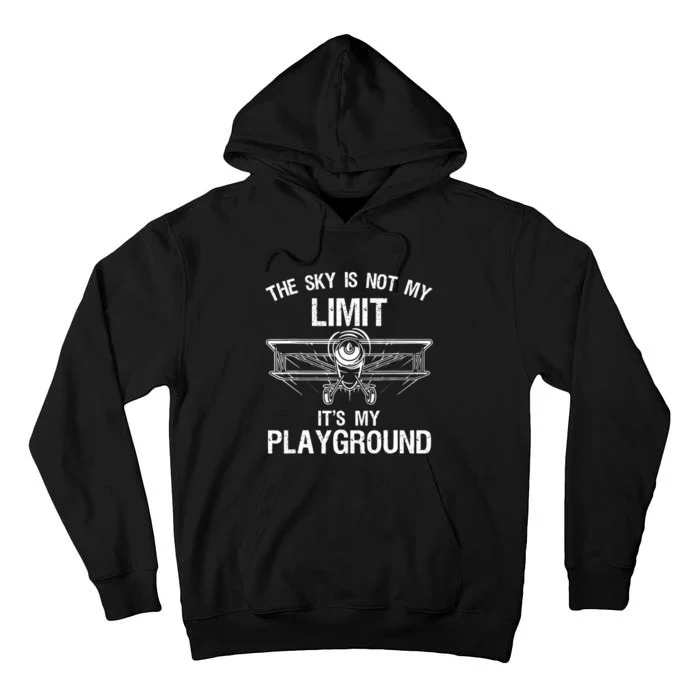 Funny Pilot Art For Airplane Pilot Aviation Tall Hoodie