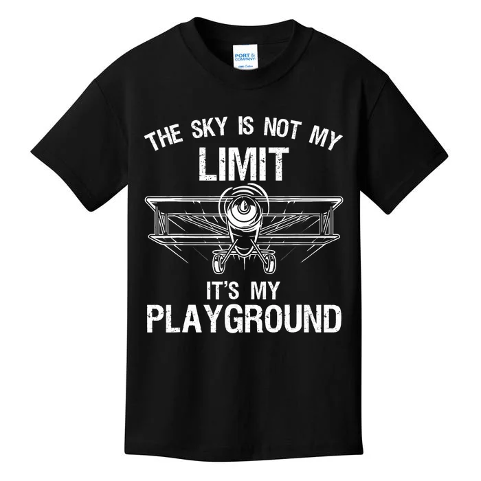 Funny Pilot Art For Airplane Pilot Aviation Kids T-Shirt