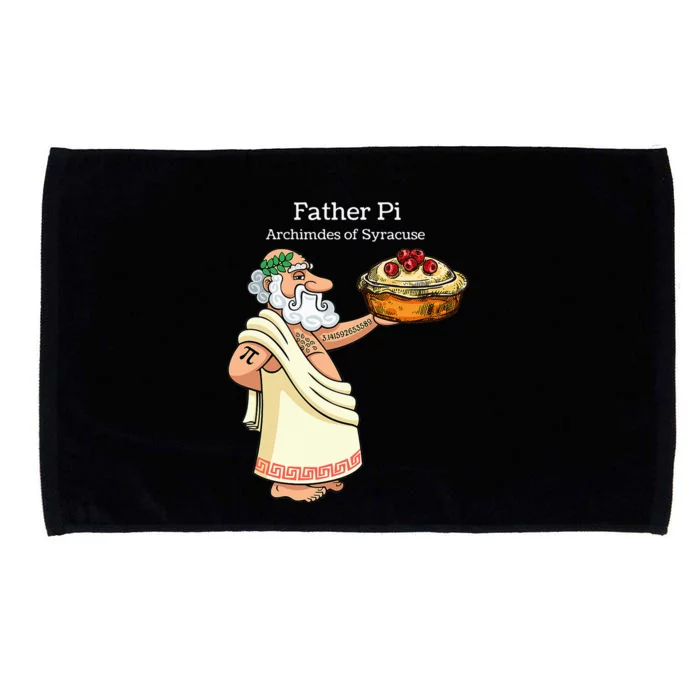 Father Pi Archemedies Syracuse Pi Tattoo Pi Symbol Numbers Microfiber Hand Towel